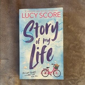Lucy Score "Story of My Life" Paperback - Sky Blue & Purple Cover